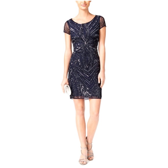 Adrianna Papell Dresses & Skirts - Adrianna Papell Navy Sequin Dress